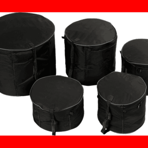 Fundas para kit estándar de batería. Para toms de 12" 13" 16" 22" y caja de 14x5.5"
