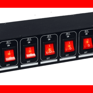 Regleta con interruptor Dispatch de 8 canales enracable