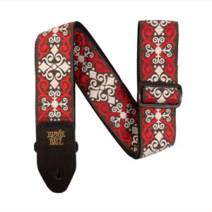 CORREA GUIT/ BAJO JACQUARD - RED TRELLIS