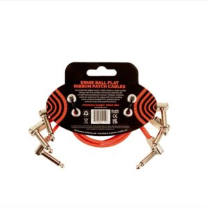 CABLE ERNIEBALL FLAT RIBBON PATCH 30 CM ROJO - PACK 3