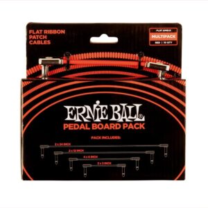CABLE ERNIE BALL FLAT RIBBON PATCH ROJO- MULTI PACK