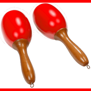PAR DE  MARACAS GRANDES - ROJAS