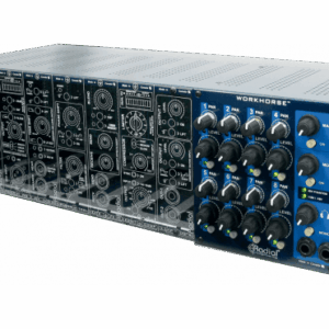 Caja rack formato 500 con mezclador y patch