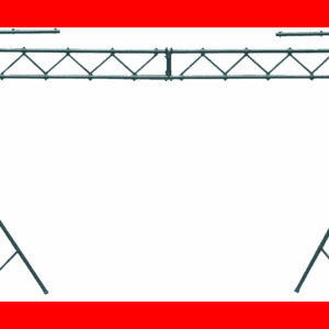 ESTRUCTURA MONTAJE LUCES - DOS SOPORTES TRÍPODES CON BARRA CENTRAL