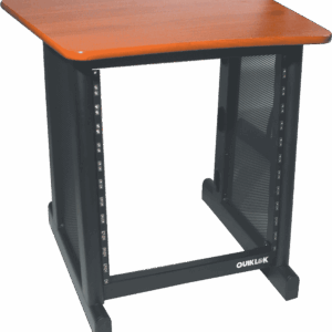 SOPORTE RACK 12U CON BANDEJA SUPERIOR - CEREZO