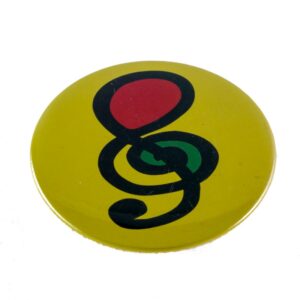 Chapa amarilla clave de sol