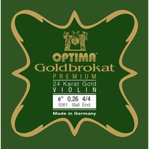 Cuerda violín Lenzner Goldbrokat Premium 24K Gold 1061 1ª Mi Bola 0.26 Medium 4/4