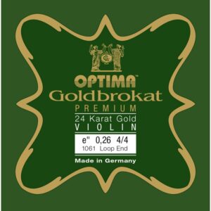 Cuerda violín Optima Goldbrokat Premium 24K Gold 1061 1ª Mi lazo 0.26 Medium 4/4