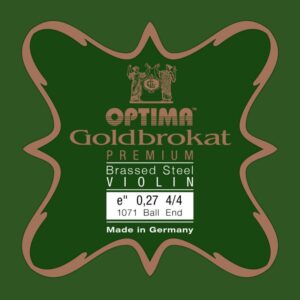 Cuerda violín Optima Goldbrokat Premium Brassed 1071 1ª Mi Bola 0.27 Strong 4/4