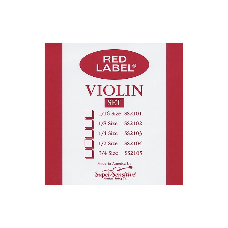 Cuerda violín Super-Sensitive Red Label 4ª Sol Medium 1/2 1/2