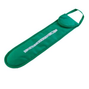 Funda verde para flauta