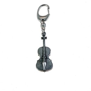 Llavero cello plateado
