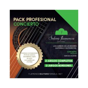 Pack profesional de cuerdas guitarra Solera Flamenca Concierto tensión media 4/4