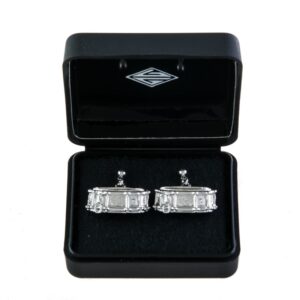 Pendientes tambor plateado