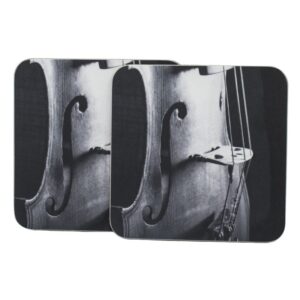 Set de posavasos violín b/n