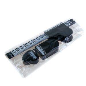 Set teclado piano con 2 lápices, regla, goma, sacapuntas y pinza