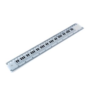Regla teclado 30 cm Negro
