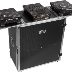 U92049SL2 - ULTIMATE FOLD OUT DJ TABLE SILVER PLUS (WHEELS)