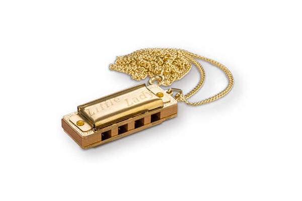 HOHNER LITTLE LADY, GOLD PLATED WITH NECKLACE