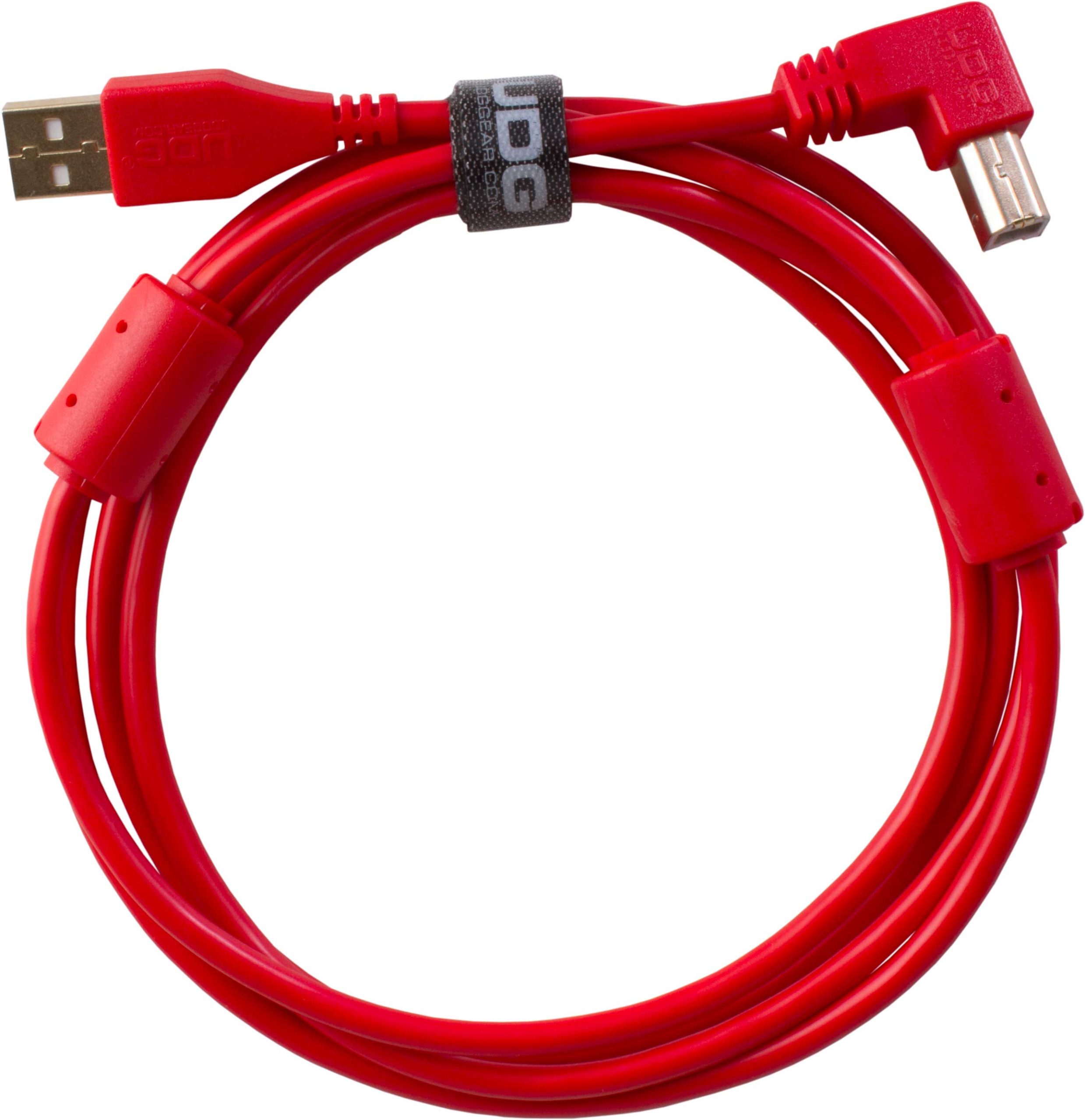 U95004RD - ULTIMATE AUDIO CABLE USB 2.0 A-B RED ANGLED 1M