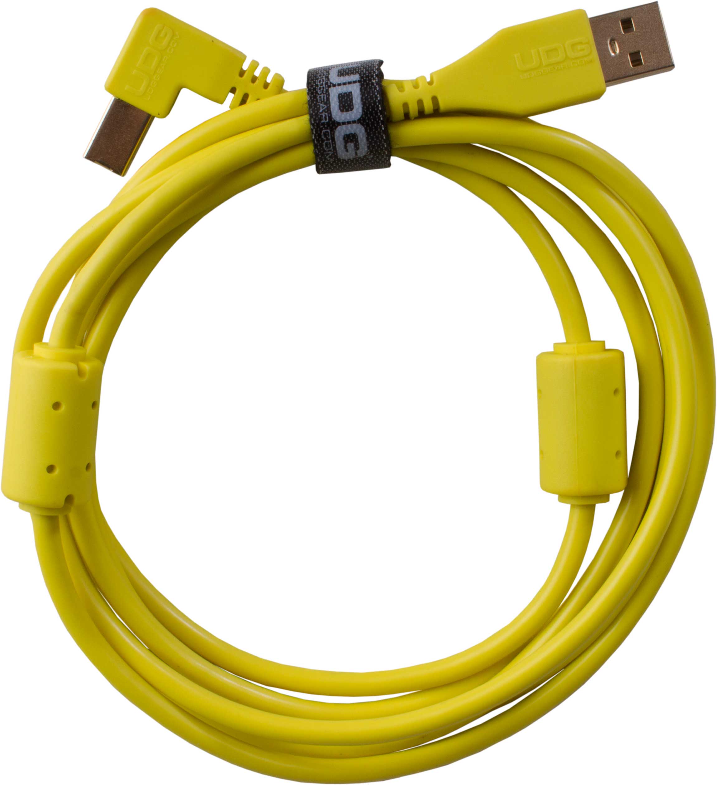 U95004YL - ULTIMATE AUDIO CABLE USB 2.0 A-B YELLOW ANGLED 1M