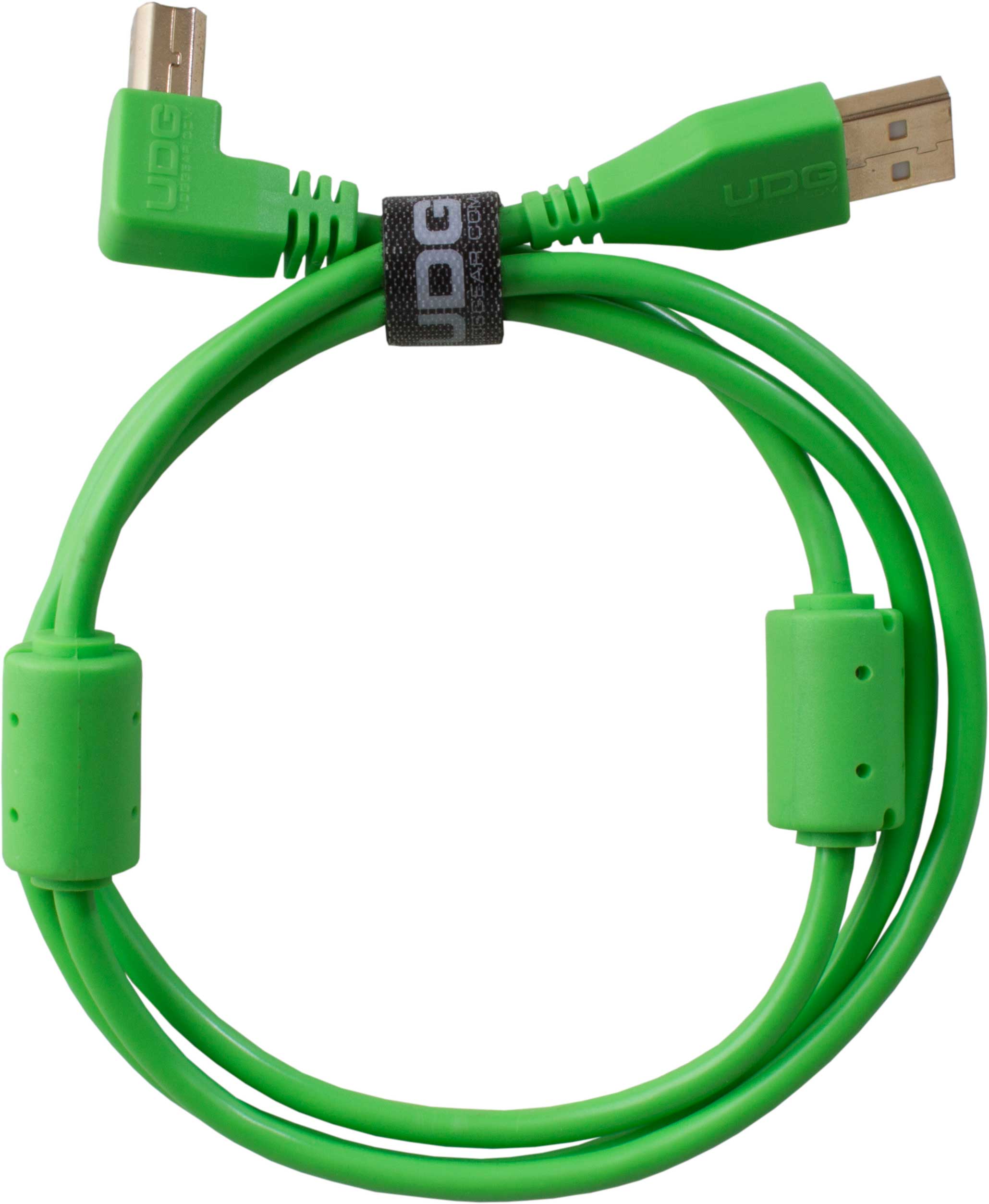 U95004GR - ULTIMATE AUDIO CABLE USB 2.0 A-B GREEN ANGLED 1M
