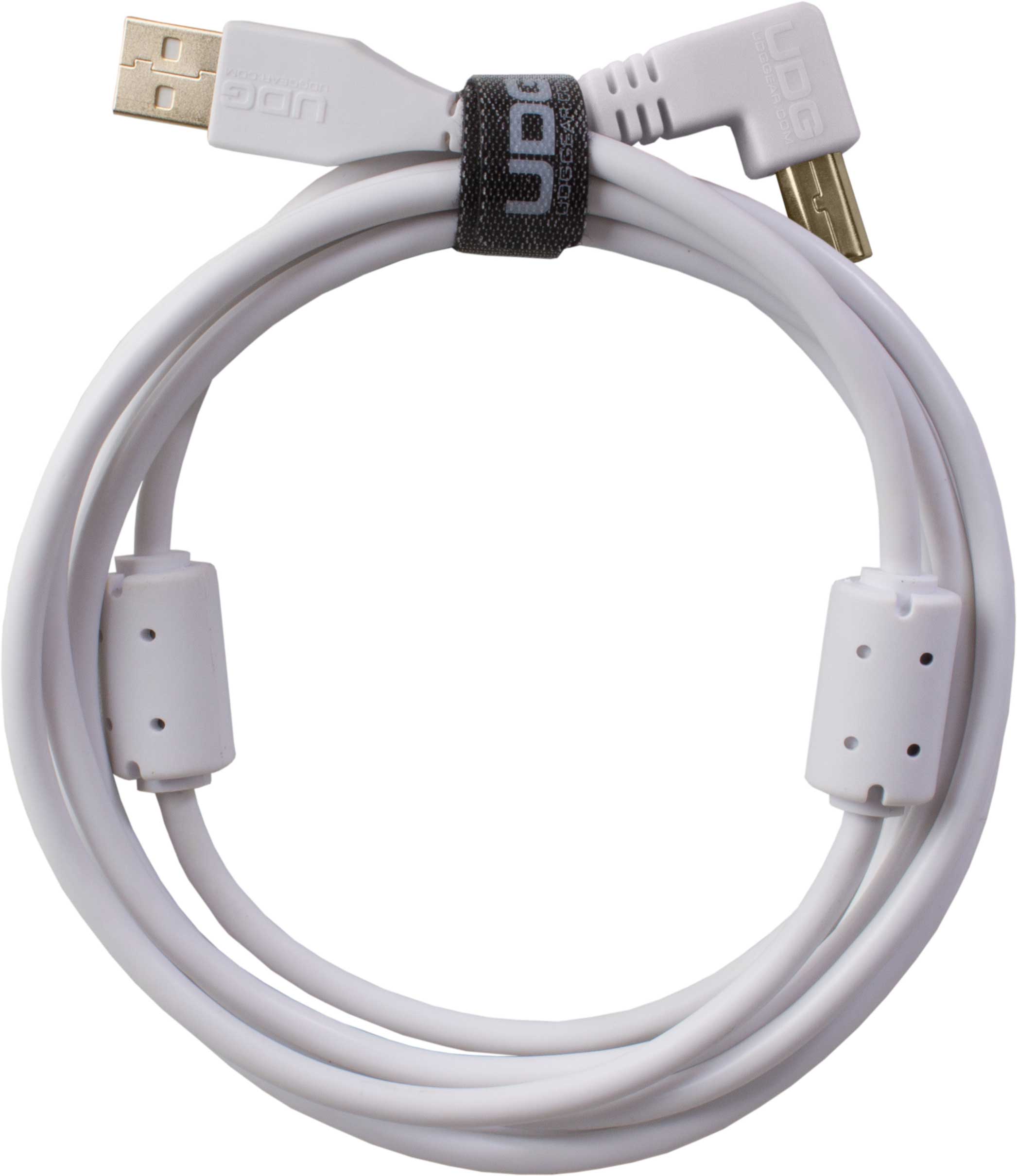 U95004WH - ULTIMATE AUDIO CABLE USB 2.0 A-B WHITE ANGLED 1M