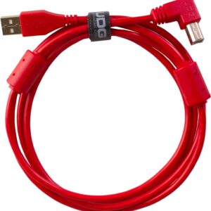 U95005RD - ULTIMATE AUDIO CABLE USB 2.0 A-B RED ANGLED 2M