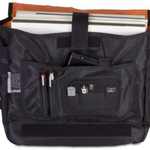 U9450BL/OR - ULTIMATE COURIERBAG  BLACK, ORANGE INSIDE