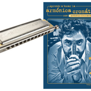 HOHNER PACK SUPER CHROMONICA C + METODO ARMONICA ANTONIO SERRANO