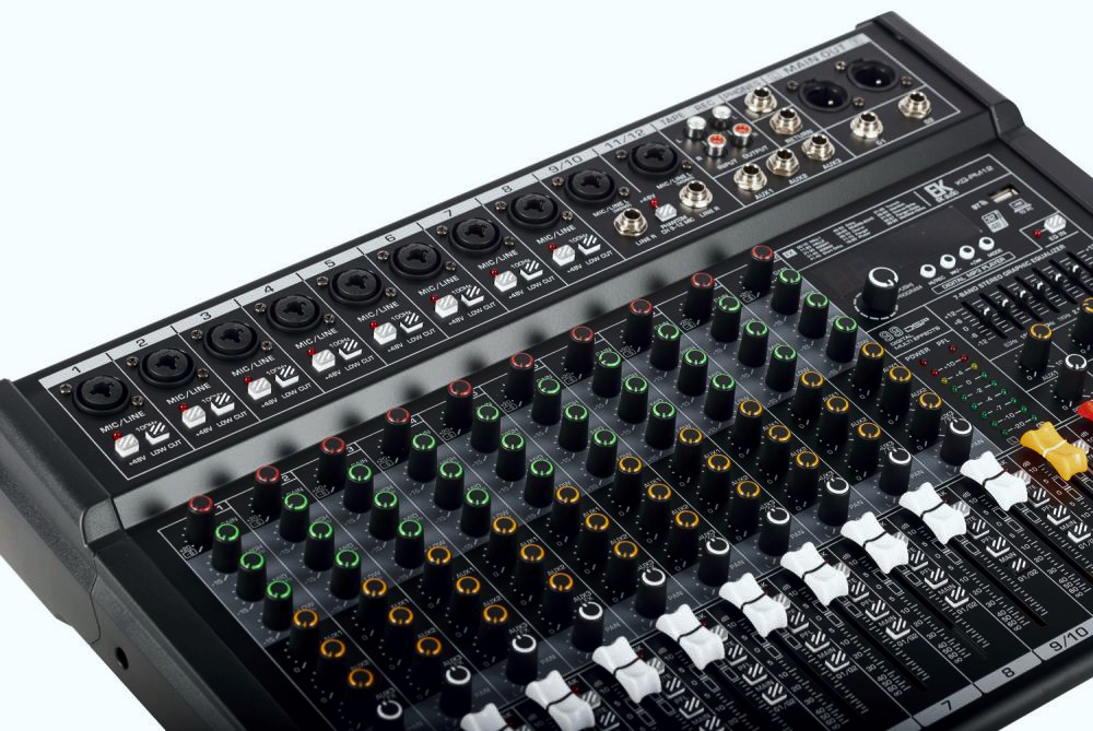 Mezclador EK 12 canales con Efectos, Reproductor USB/MP3 y EQ General - Imagen 5