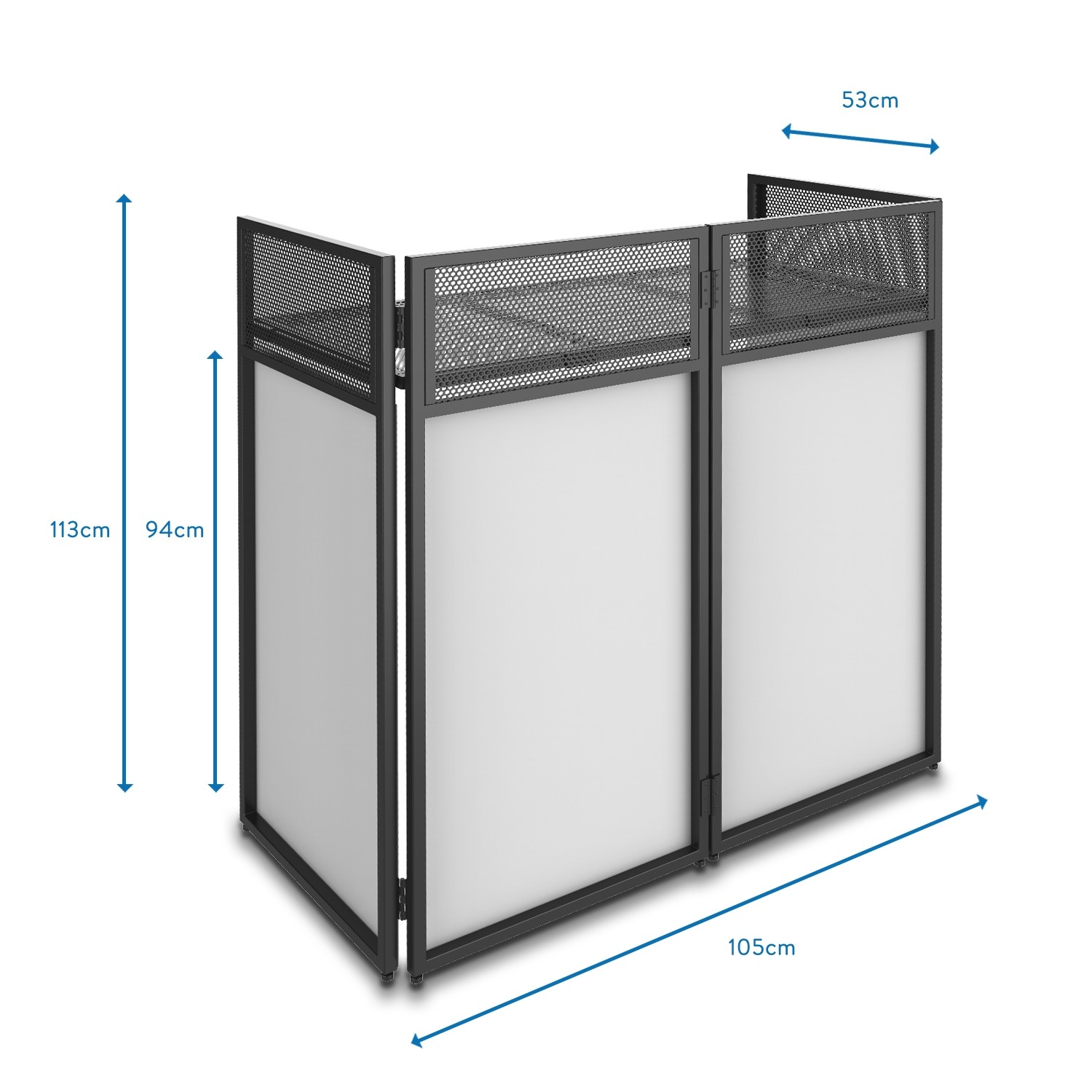 Vonyx DB4 Cabina DJ plegable de 4 cuerpos - Imagen 8